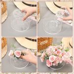 Acrylic transparent round flower vase