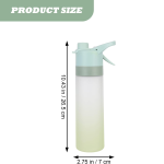 22 Oz.Plastic Reusable Portable Gradient Gallon Water Bottle