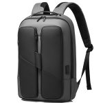 Nylon waterproof backpack with usb charging port