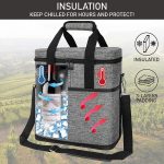 6 Wine Bottle Carrier Tote-Insulated Padded