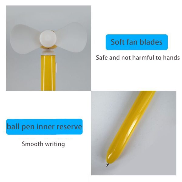 2 in-1 Creative Handheld Mini Fan With Ballpoint Pen