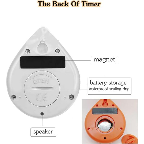 Teardrop-shaped electronic timer