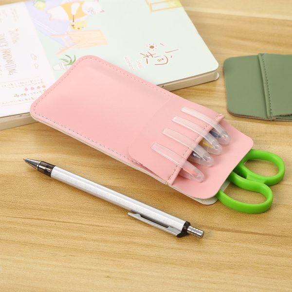 Pu Leather Pen Pouch Holder Organizer