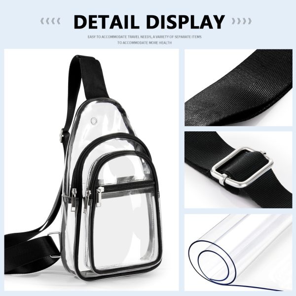 PVC Transparent Crossbody Backpack Sling Chest Clear Bag