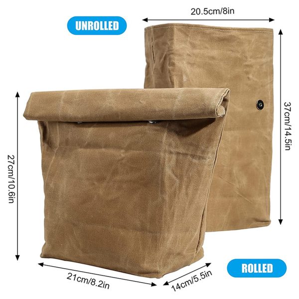 Oil Wax Canvas Lunch Insulation Bag