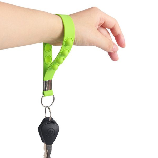 Bubble Decompression Silicone Bracelet Keychain