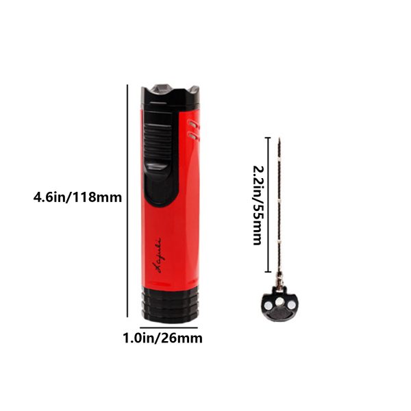 Triple Jet Flame Cigar Lighter with Punch Draw Enhancer