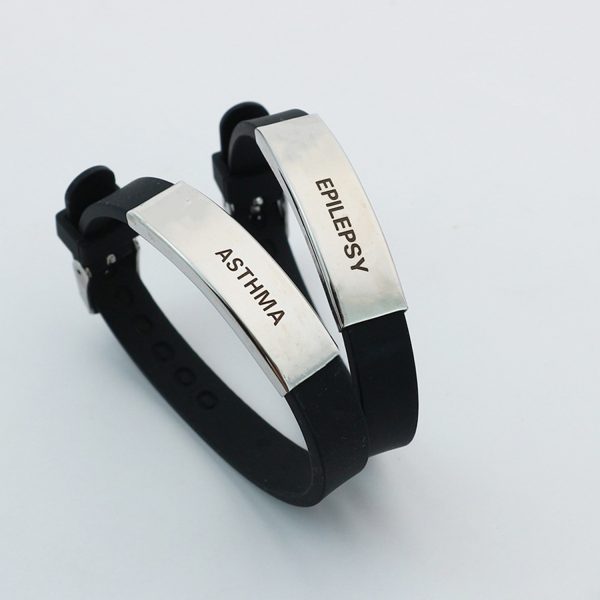 Medical Logo Stainless Steel Silicone Adjustable Bracelet