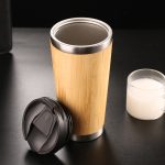 17OZ Car mounted portable bamboo shell cup