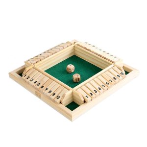 4-Player Shut The Box Dice Board Game