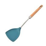 Silicone Shovel Or Spoon with Wooden Handle