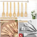 6pcs Bamboo Spoons Spatula Kitchen Utensils