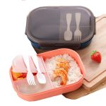 Three Compartment Plastic Lunch Box Kit