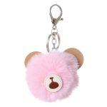 Fuzzy Bear Charm Keychain