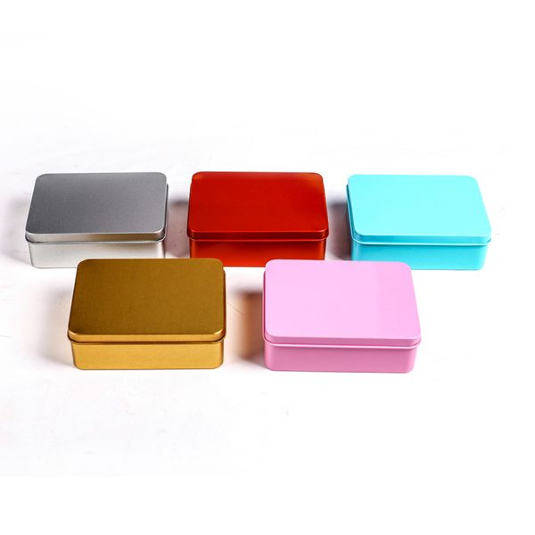 Color Imprint Rectangle Candy Tin