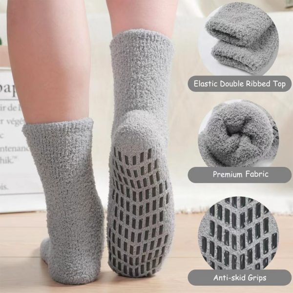 Men's Home Slippers with Grip Socks Non-Slip