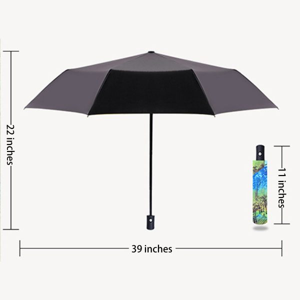 8-Rib Automatic Compact Travel Umbrella