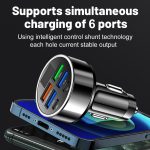 iPhone/Android/ipad Six-In-One Digital Display Car Charger