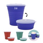 Food grade foldable silicone popcorn bucket