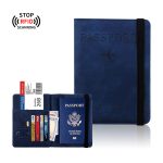 RFID PU Leather Multifunctional Passport Travel Wallet