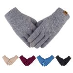 Women's Touch Screen Gloves, Warm Wool, Fleece-Lined Mittens