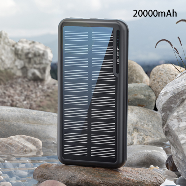 Ultra thin solar power bank 20000mAh mini compact gift