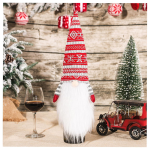 Christmas Gnome Santa Wine Bottle Cover