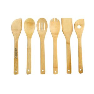 6pcs Bamboo Spoons Spatula Kitchen Utensils