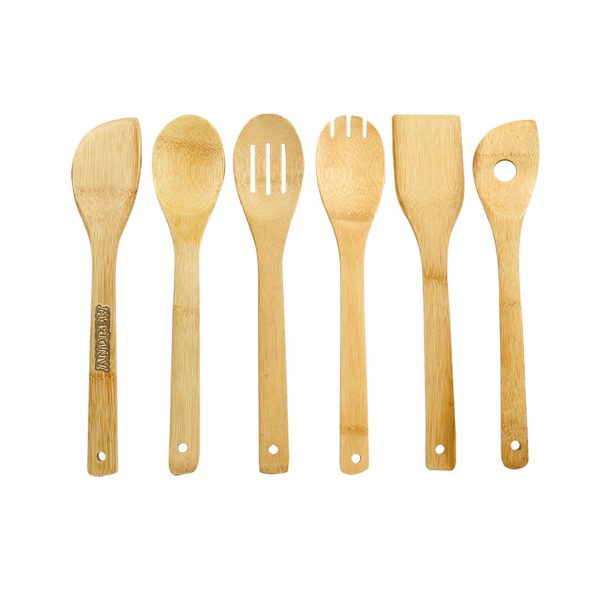 6pcs Bamboo Spoons Spatula Kitchen Utensils