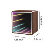 Wood Grain Mirror Light-Up Speaker