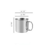 4-in-1 Folding Handle Drinkware Metal Camping Mug