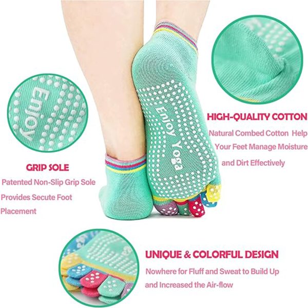 Women's Fitness Yoga Socks Non-Slip Sweat Absorbent