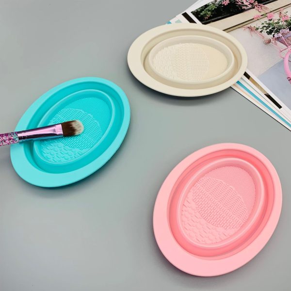 Makeup Brush Beauty Cleaning Tool Silicone Folding Bowl