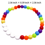 Colored Acrylic Round Bead English Letter Bracelet