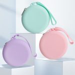 Minimalist Circular Silicone Macaron Mini Coin Bag