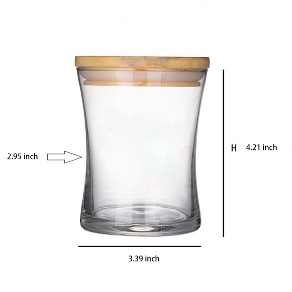 15oz Clear glass Waist Cup