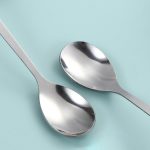 Stainless Steel Tea Coffee Dessert Ceramic Ball Spoon