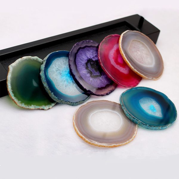 Natural agate cup coffee coaster