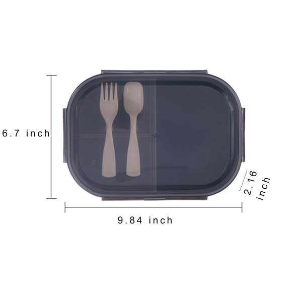 Three Compartment Plastic Lunch Box Kit