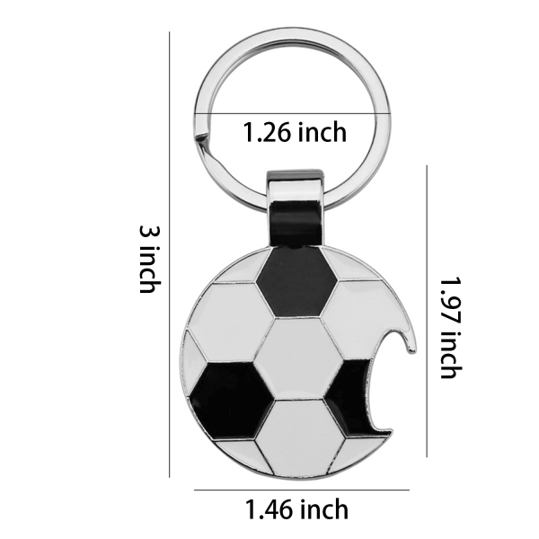 Football-shaped Corkscrew Key Chain