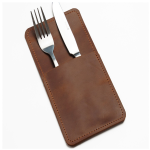 Custom Personalized Leather Cutlery Organizer,Utensil Holder