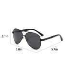 Metal-resin polarized sunglasses