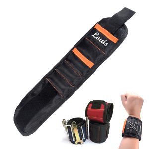 Strong Magnetic Wristband with 2 Pockets