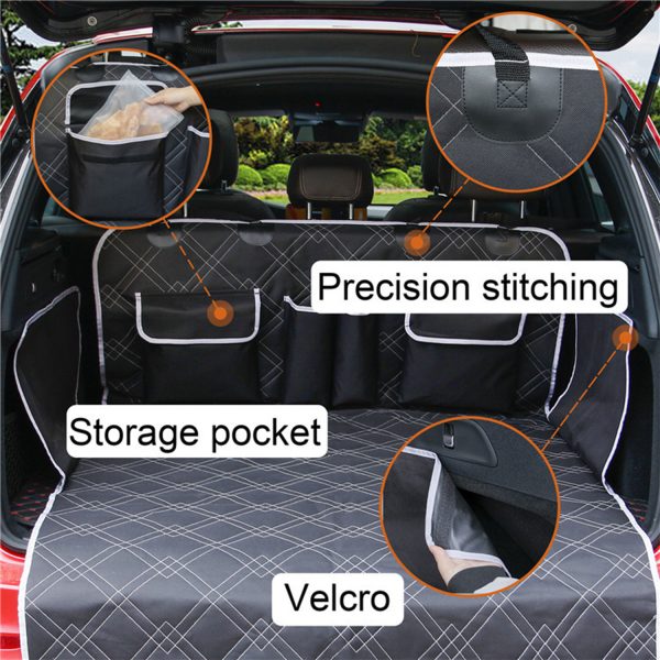 Anti-dirt trunk mat with storage pockets