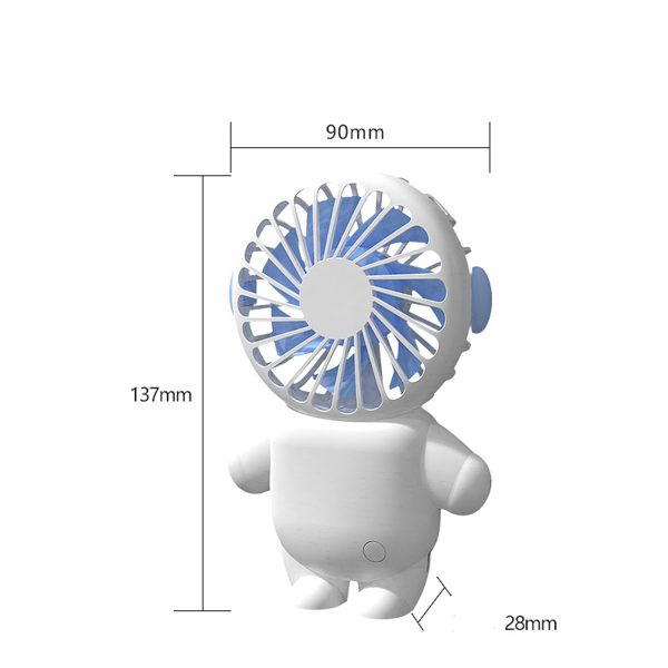 Cartoon USB Charging Mini Desktop Little Astro Handheld Fan