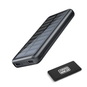 Ultra thin solar power bank 20000mAh mini compact gift