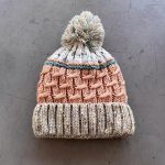 ins mixed color striped velvet beanie hat