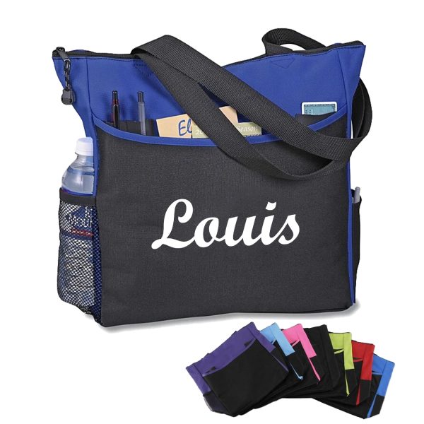 Polyester Grocery Two-Tone Tote Bag