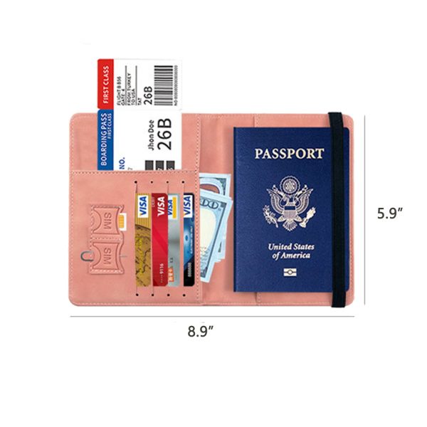 RFID PU Leather Multifunctional Passport Travel Wallet