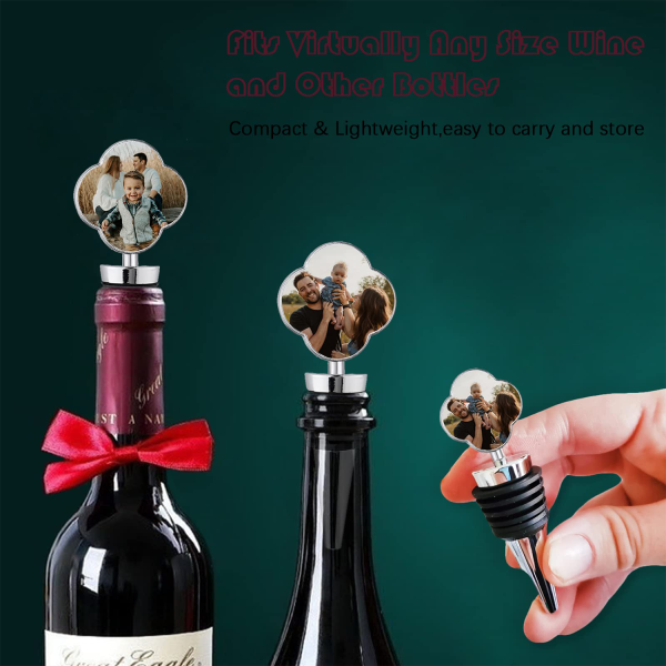 Full Color Metal Savor Wine Bottle Stopper